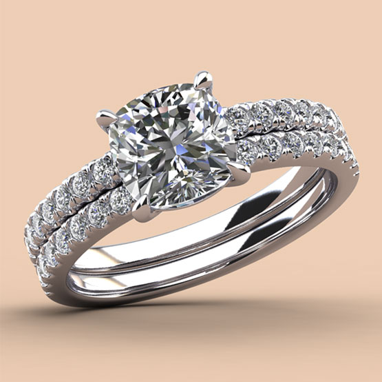 Matching Diamond Bridal Set Rings