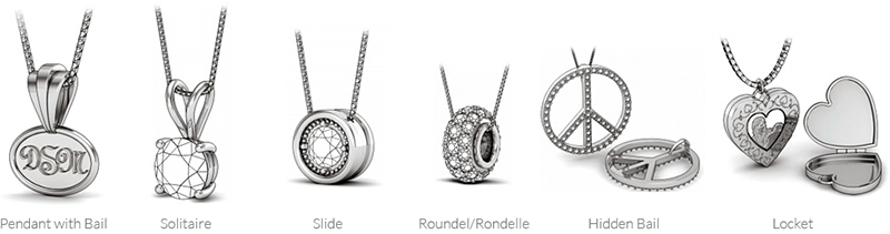 Diamond necklace setting best sale types