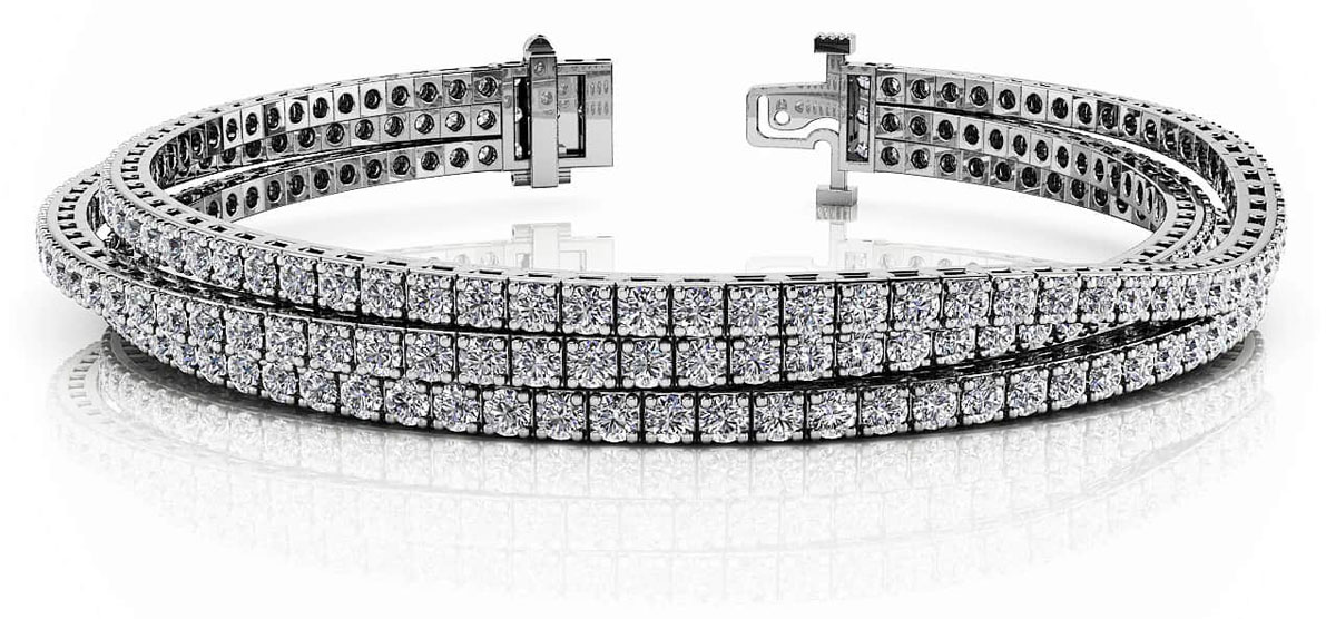 0.50 Ct. Diamond Solitaire Bangle Bracelet With Moissanite Diamond In White  Gold | Fascinating Diamonds